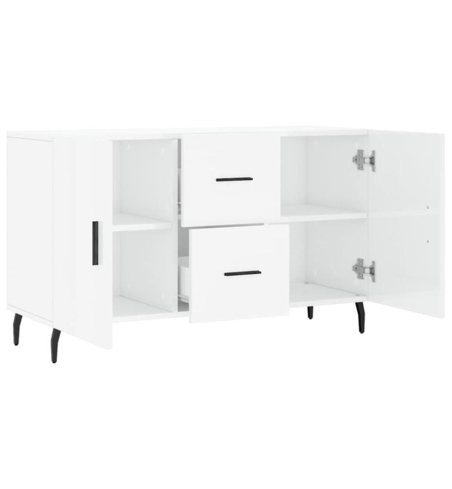 Sideboard Hochglanz-Weiss 100x36x60 cm Holzwerkstoff