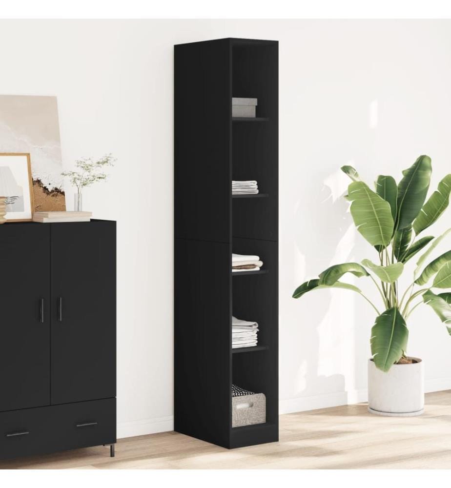 Kleiderschrank Schwarz 30x50x200 cm Holzwerkstoff