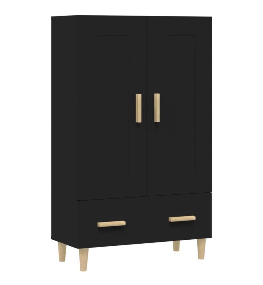 Highboard Schwarz 70x31x115 cm Holzwerkstoff
