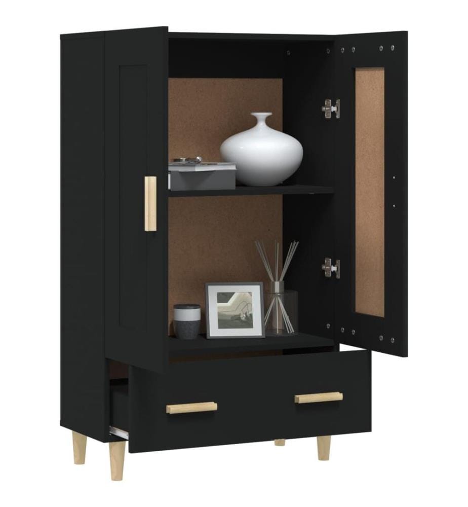 Highboard Schwarz 70x31x115 cm Holzwerkstoff