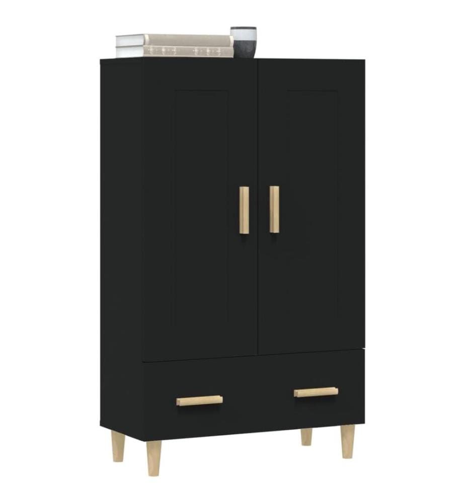 Highboard Schwarz 70x31x115 cm Holzwerkstoff