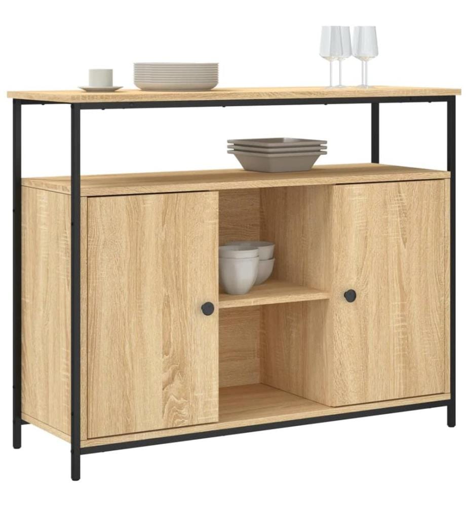 Sideboard Sonoma-Eiche 100 x 35 x 80 cm Holzwerkstoff
