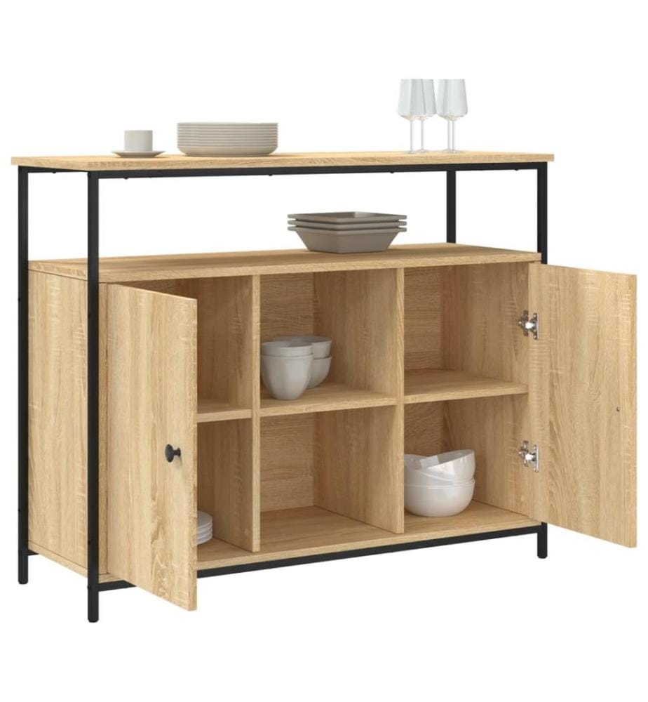 Sideboard Sonoma-Eiche 100 x 35 x 80 cm Holzwerkstoff