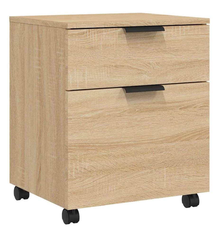 Mobiler Aktenschrank mit Rollen Sonoma-Eiche 45x38x54 cm