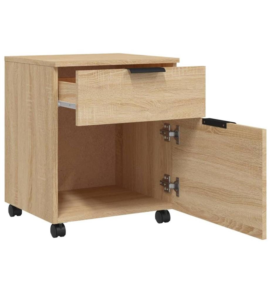 Mobiler Aktenschrank mit Rollen Sonoma-Eiche 45x38x54 cm