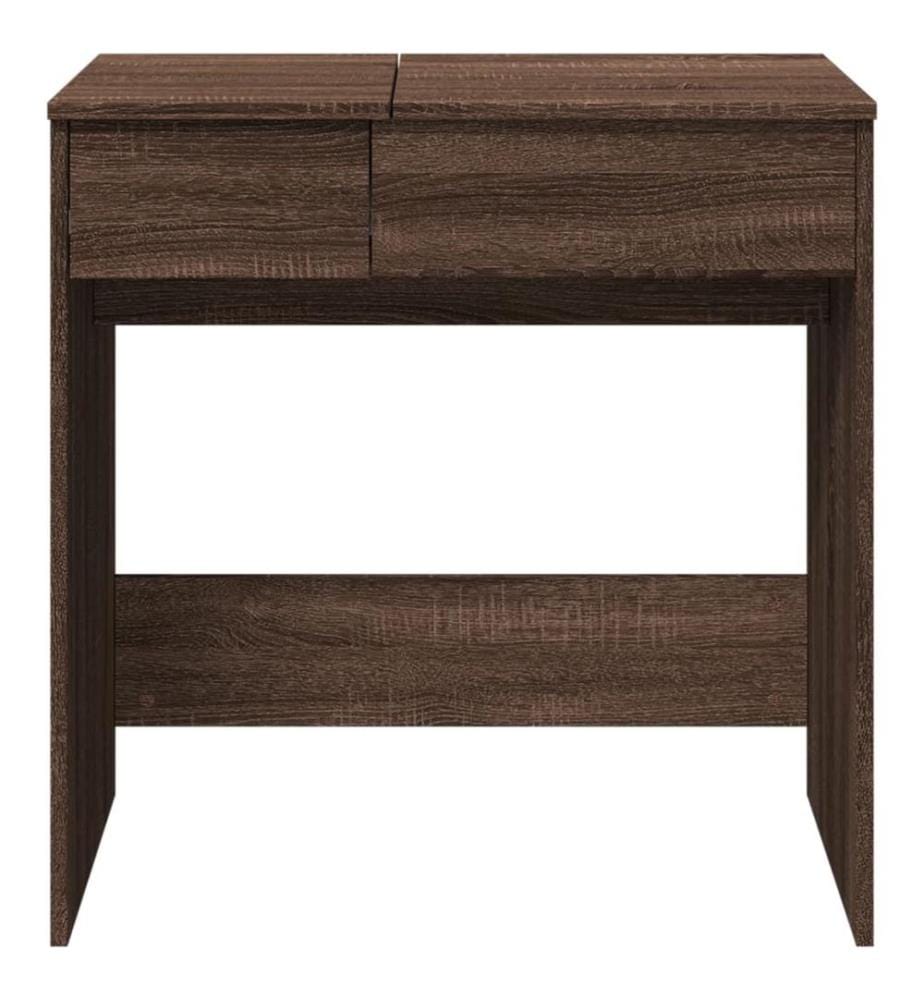 Coiffeuse avec miroir chêne marron 73x46,5x120 cm
