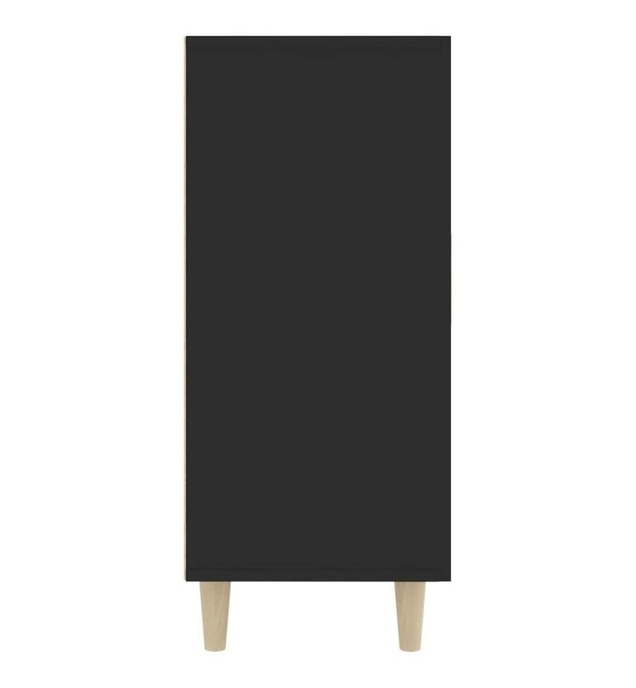 Sideboard Schwarz 90x34x80 cm Holzwerkstoff