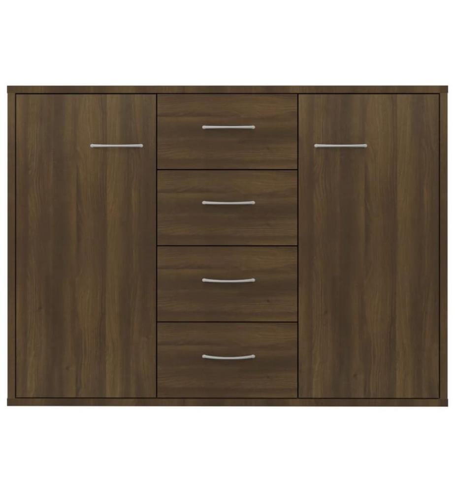 Sideboard Braun Eichen-Optik 88x30x65 cm Holzwerkstoff