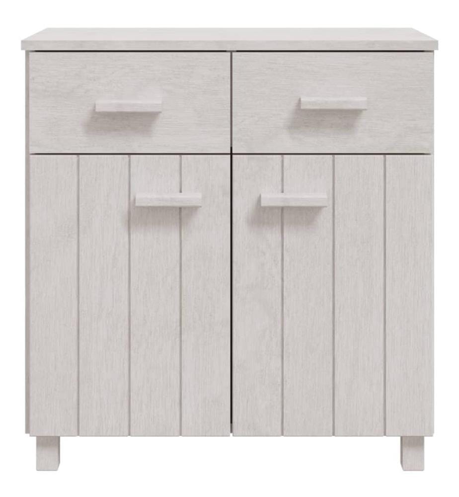 Buffet HAMAR Blanc 79x40x80 cm Bois massif de pin