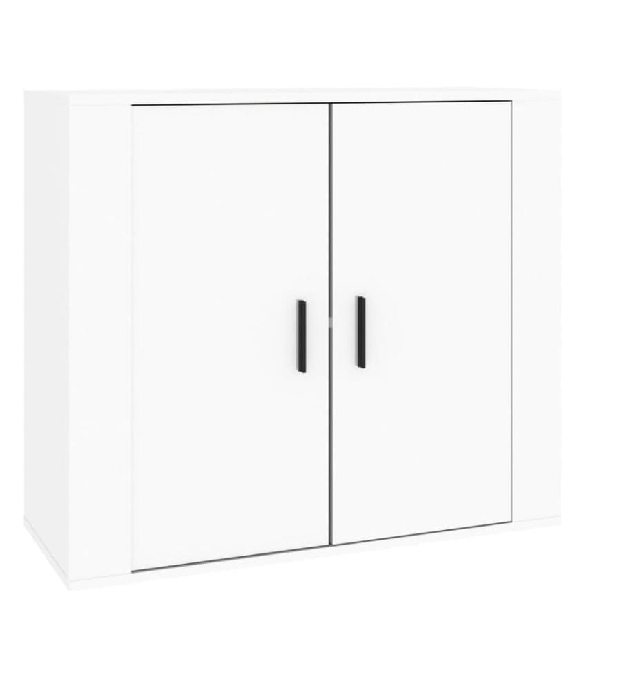 Sideboard Hochglanz-Weiss 80x33x70 cm Holzwerkstoff