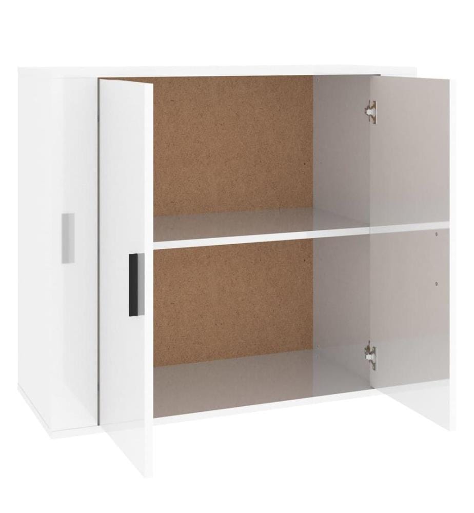 Sideboard Hochglanz-Weiss 80x33x70 cm Holzwerkstoff
