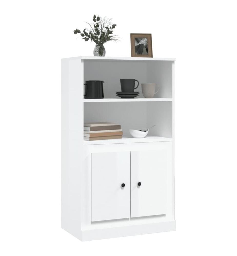 Highboard Hochglanz-Weiss 60x35,5x103,5 cm Holzwerkstoff