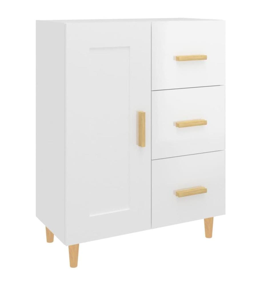 Sideboard Hochglanz-Weiss 69,5x34x90 cm Holzwerkstoff