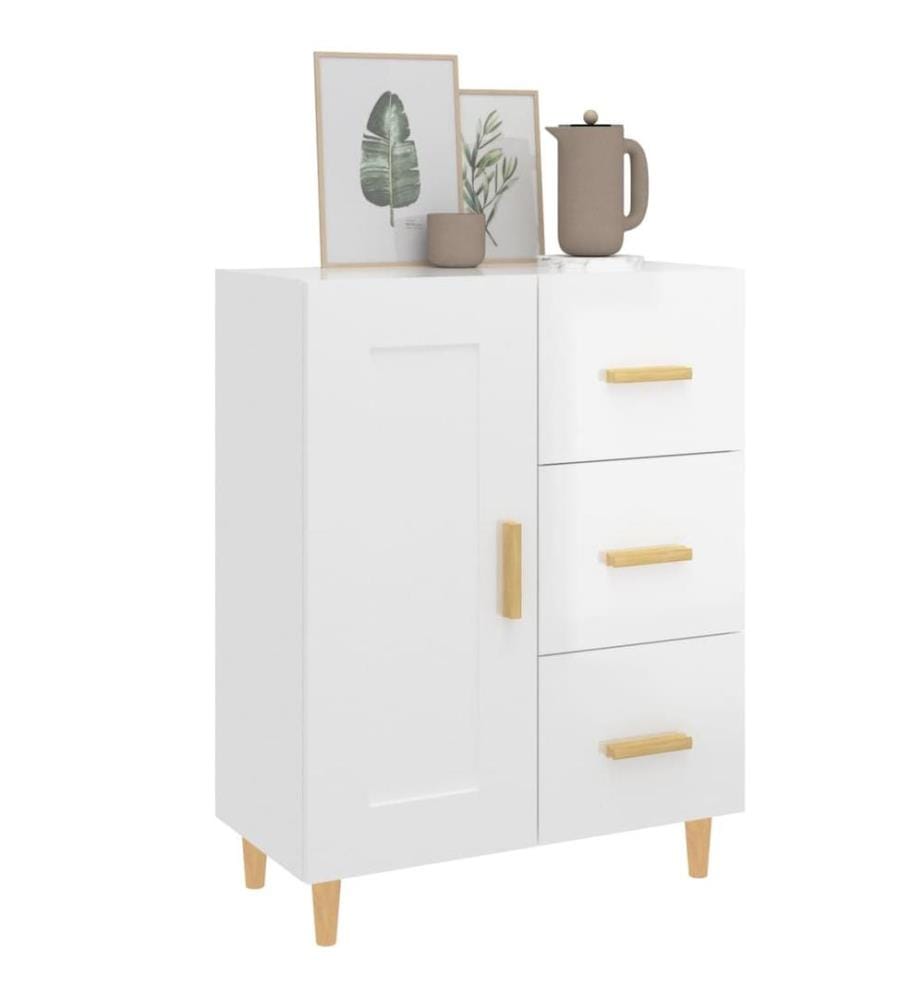 Sideboard Hochglanz-Weiss 69,5x34x90 cm Holzwerkstoff