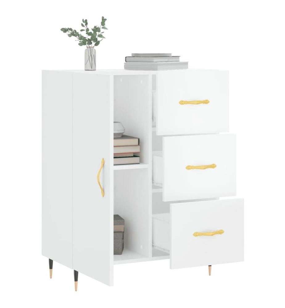 Sideboard Hochglanz-Weiss 69,5x34x90 cm Holzwerkstoff