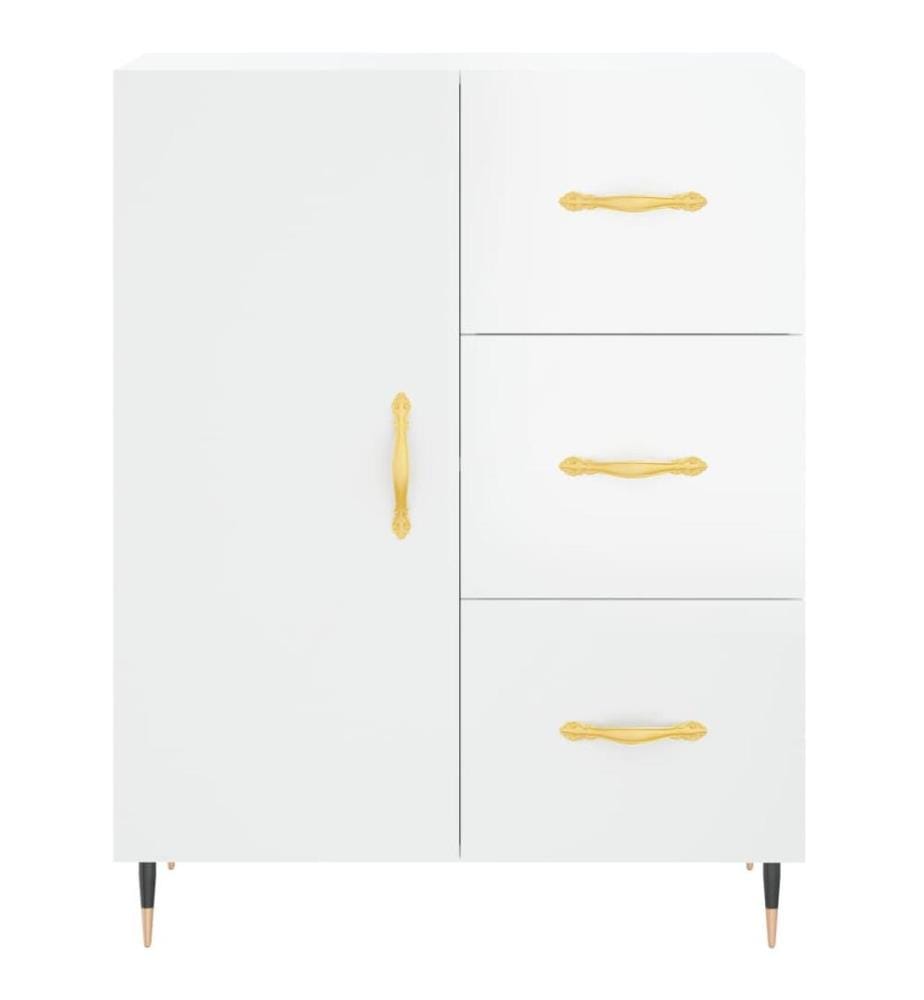 Sideboard Hochglanz-Weiss 69,5x34x90 cm Holzwerkstoff