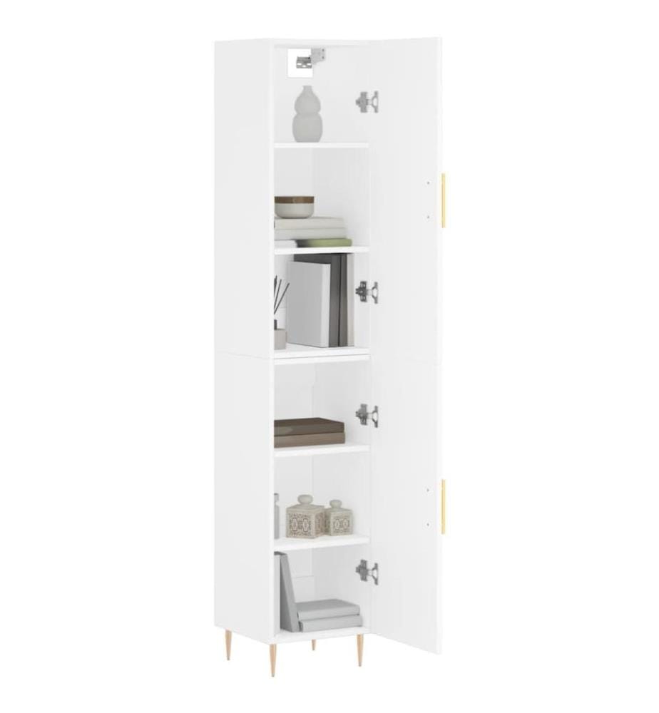 Highboard Weiss 34,5x34x180 cm Holzwerkstoff