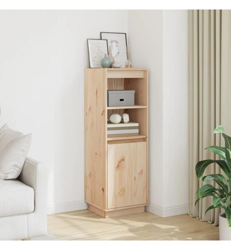 Highboard 37x34x110 cm Massivholz Kiefer