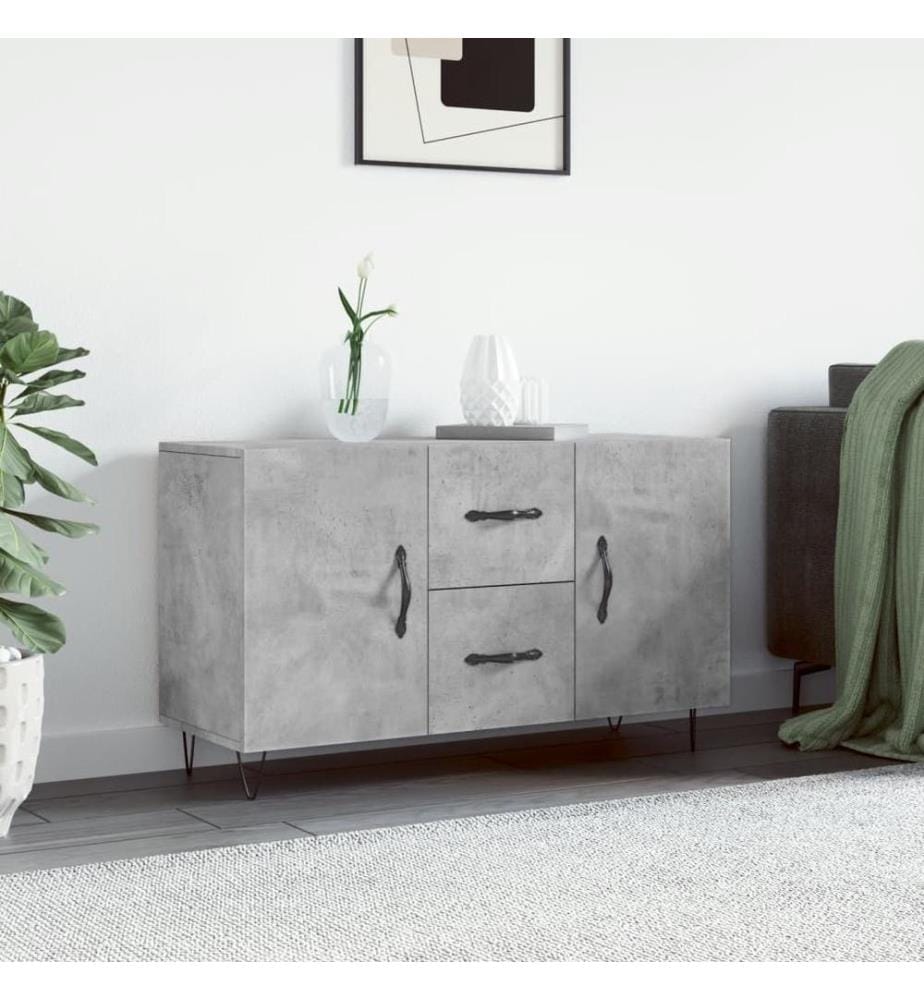 Sideboard Betongrau 100x36x60 cm Holzwerkstoff