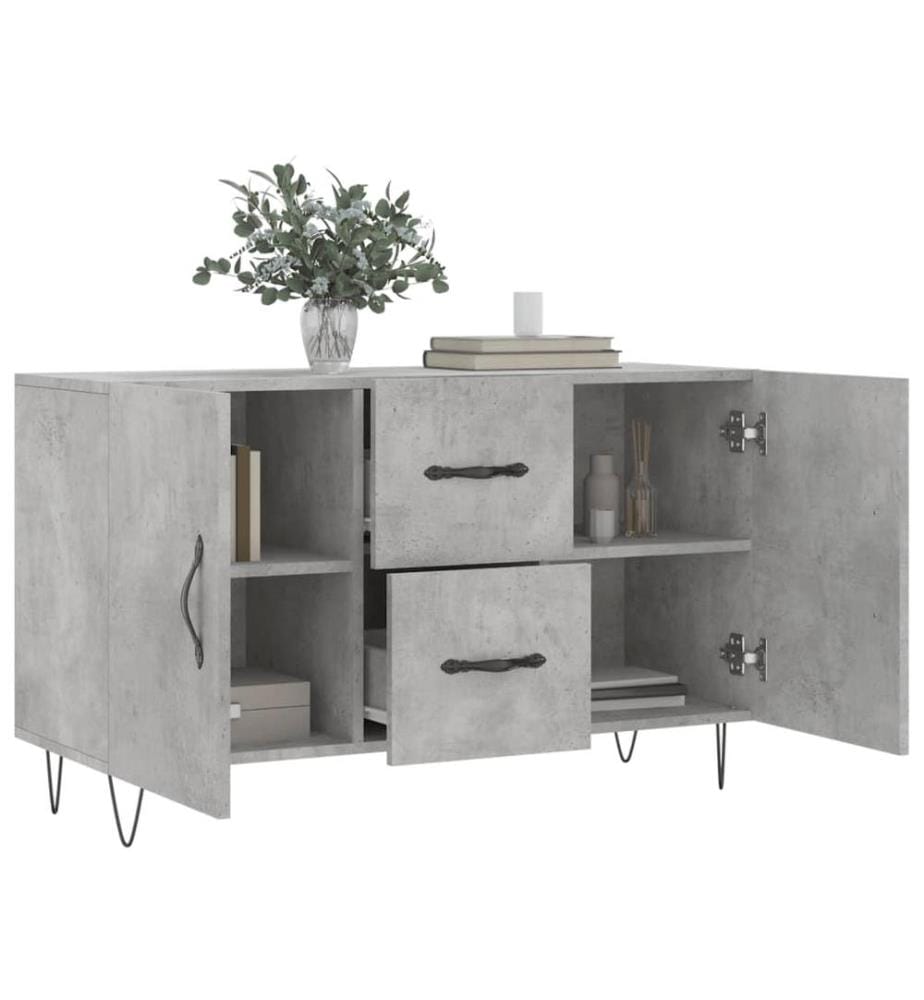 Sideboard Betongrau 100x36x60 cm Holzwerkstoff