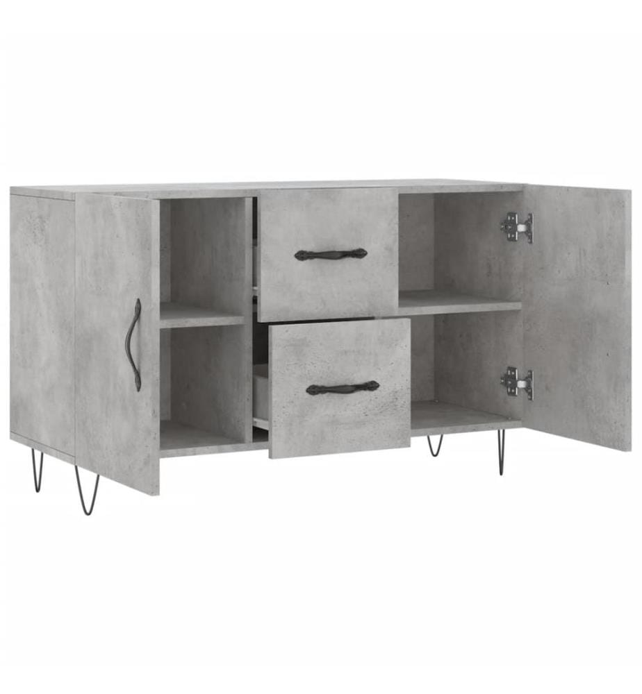 Sideboard Betongrau 100x36x60 cm Holzwerkstoff