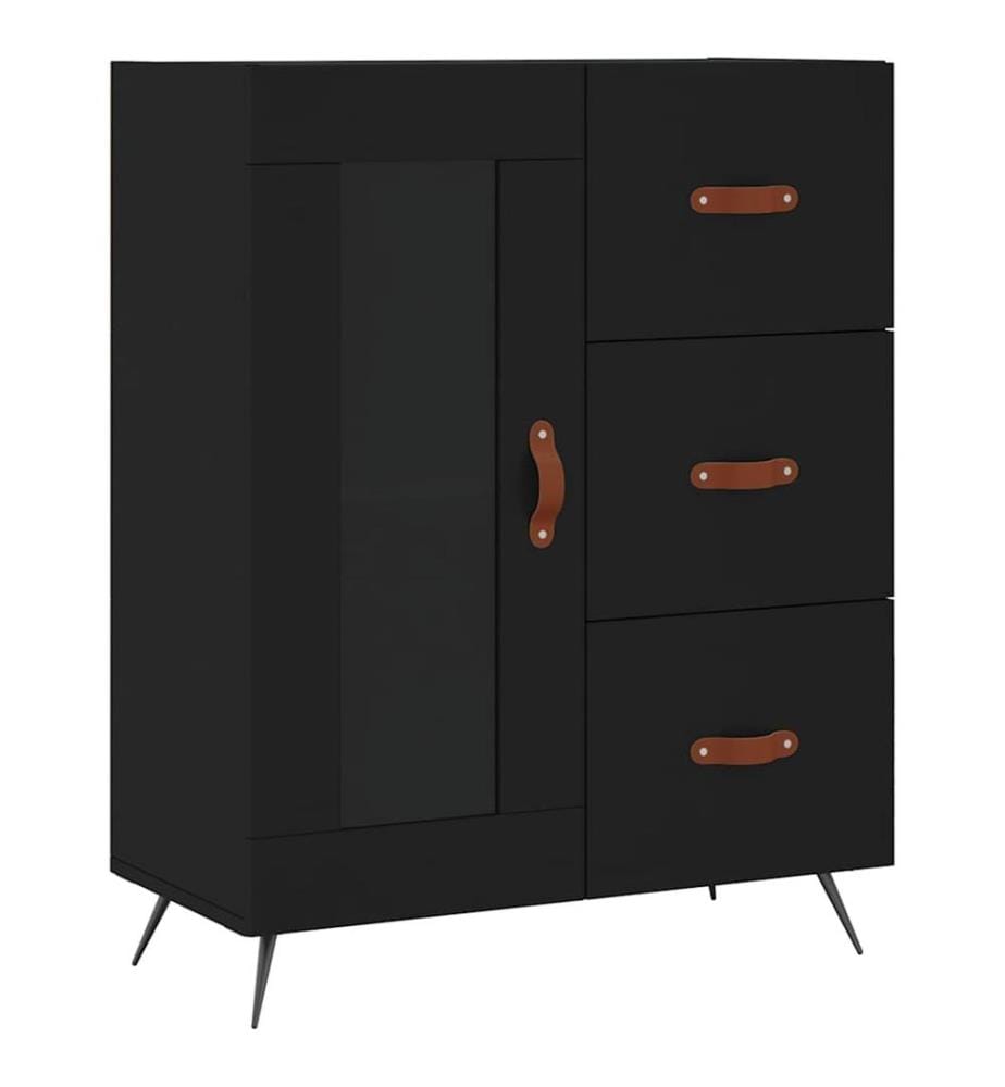 Sideboard Schwarz 69,5x34x90 cm Holzwerkstoff