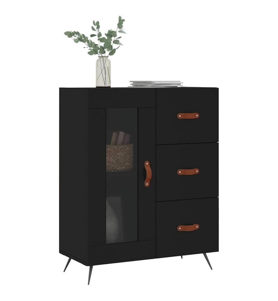 Sideboard Schwarz 69,5x34x90 cm Holzwerkstoff