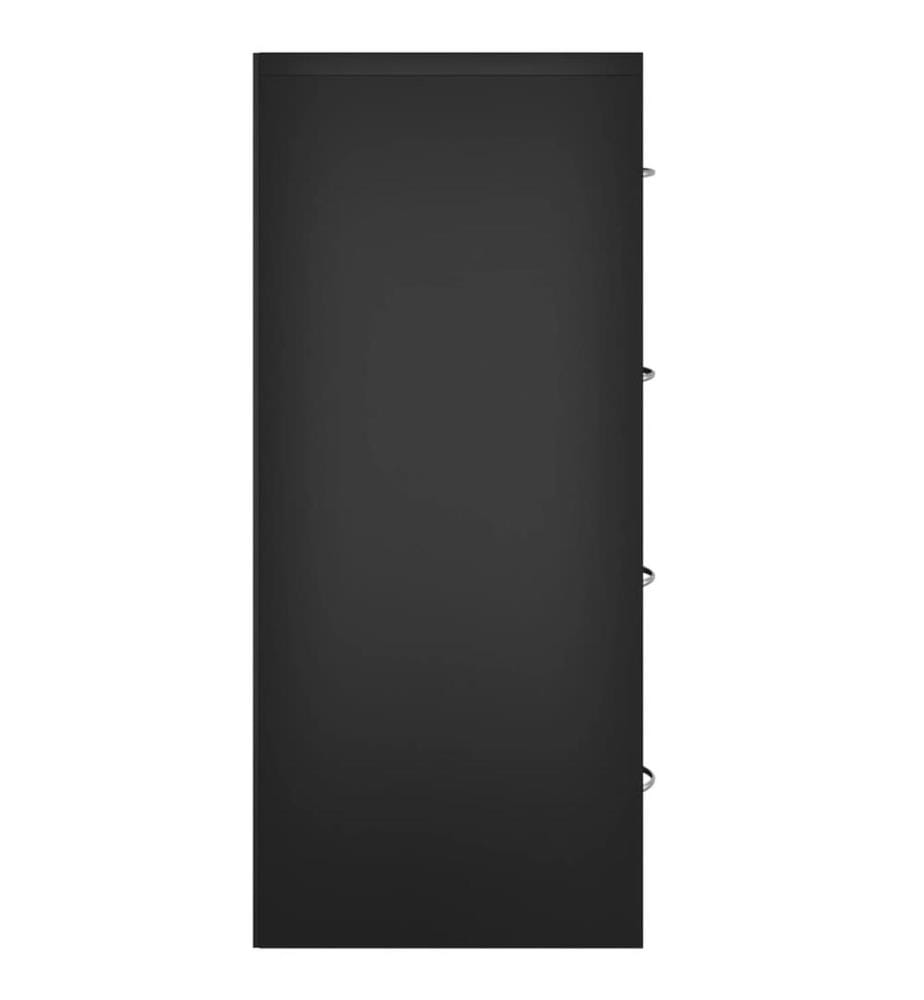 Kommode mit 4 Schubladen 60×30,5×71 cm Schwarz