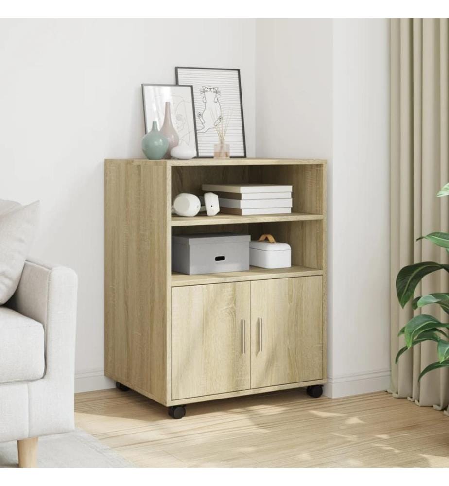 Rollschrank Sonoma-Eiche 60x48x81 cm Holzwerkstoff