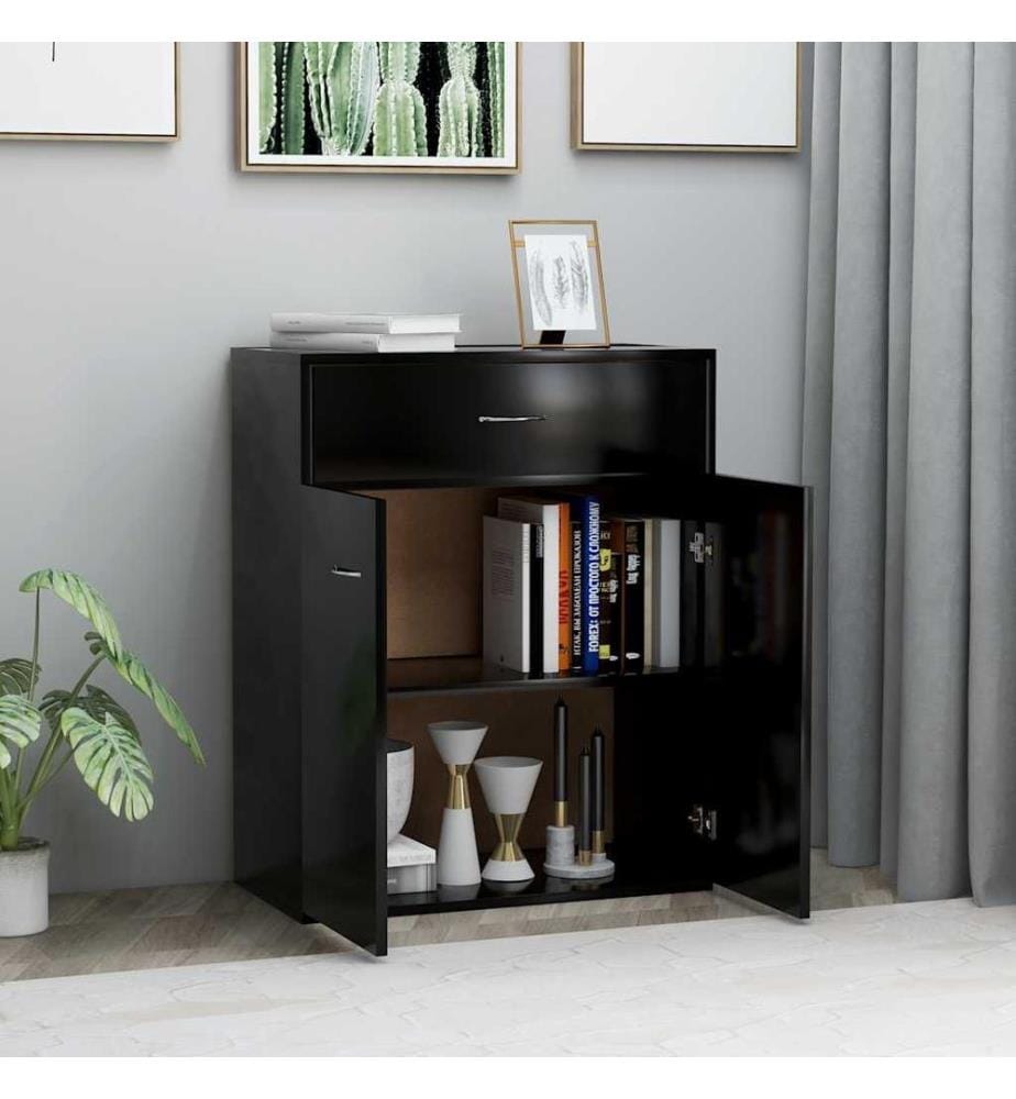Sideboard Schwarz 60x30x75 cm Holzwerkstoff