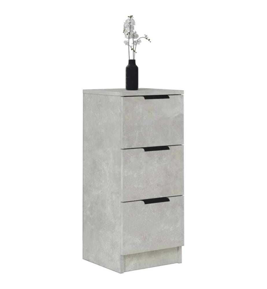 Sideboards 2 Stk. Betongrau 30x30x70 cm Holzwerkstoff