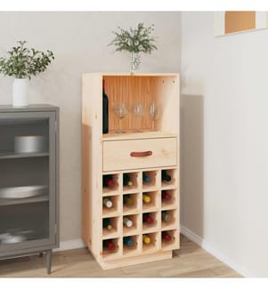 Weinregal 45x34x100 cm Massivholz Kiefer