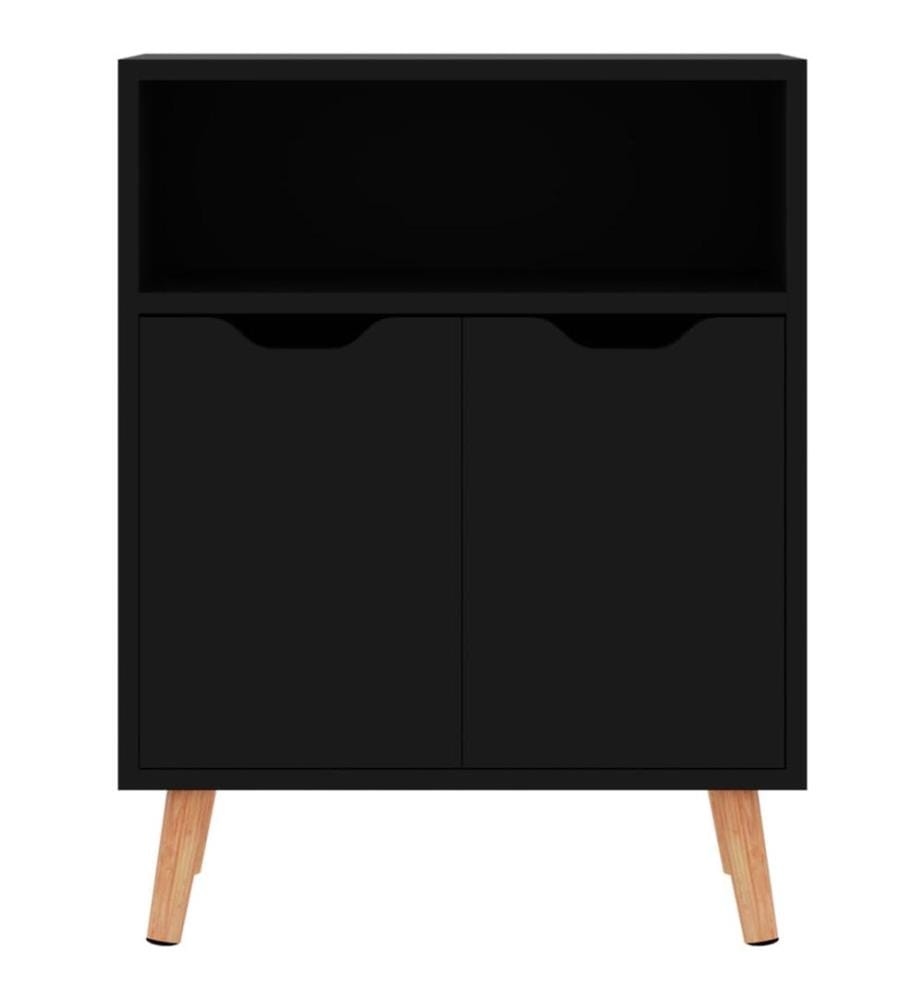 Sideboard Hochglanz-Schwarz 60x30x72 cm Holzwerkstoff