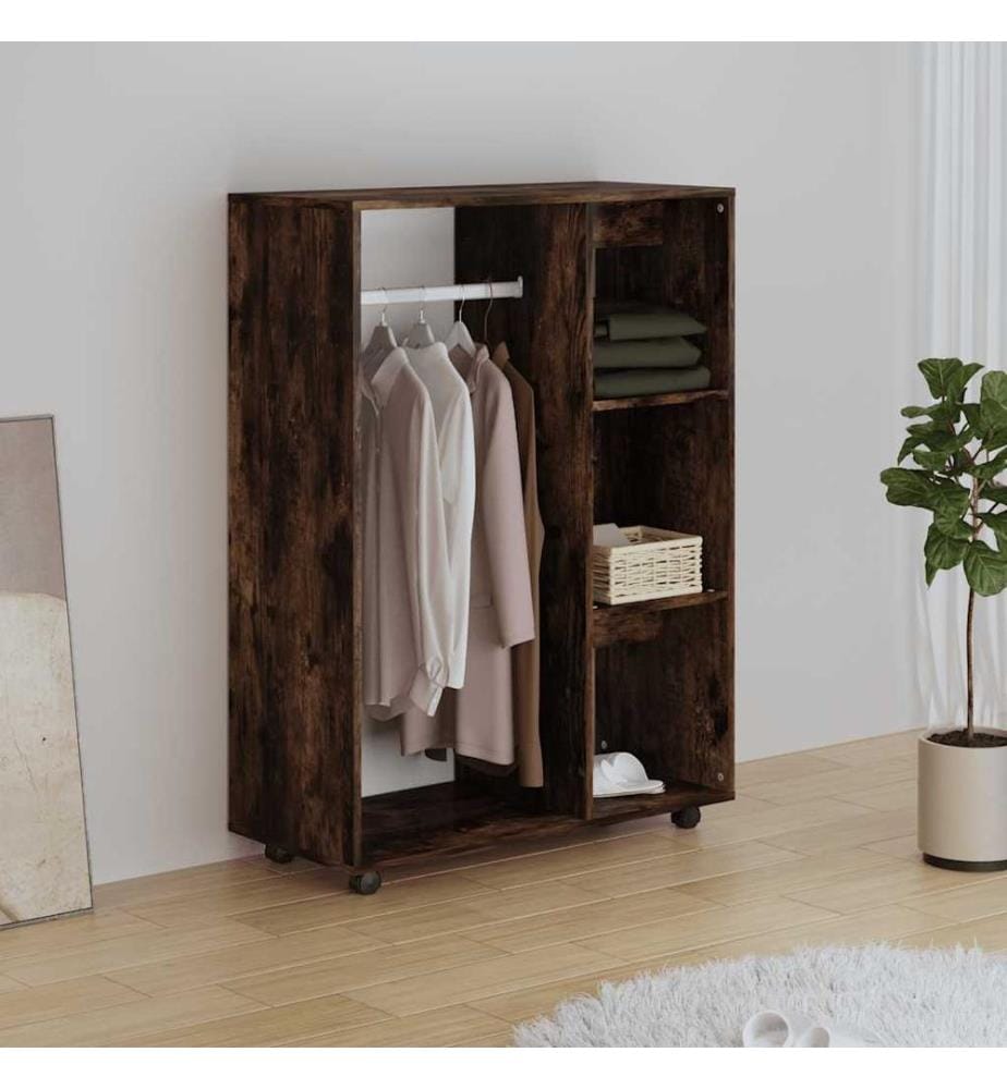 Kleiderschrank Räuchereiche 80x40x110 cm Holzwerkstoff