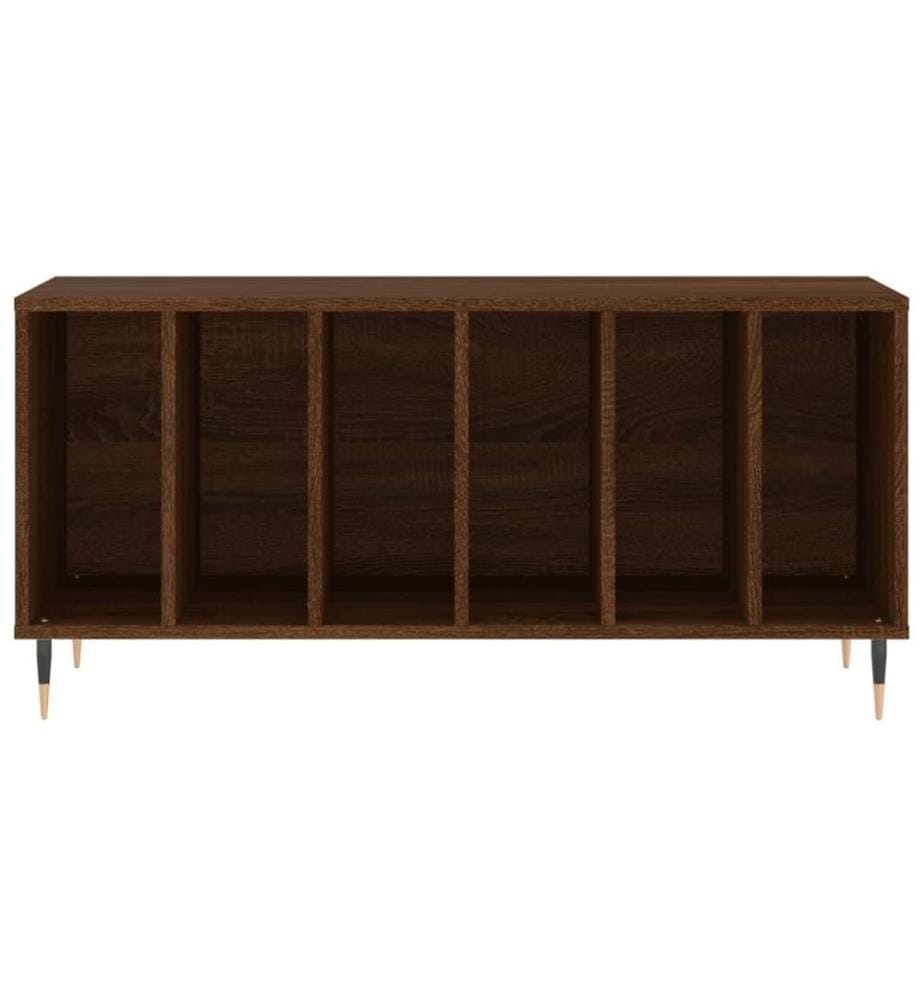 Plattenschrank Braun Eichen-Optik 100x38x48 cm Holzwerkstoff
