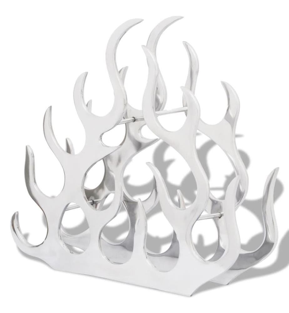 Flaschenregal für 11 Flaschen Silbern Aluminium