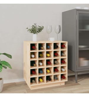 Weinregal 55,5x34x61 cm Massivholz Kiefer
