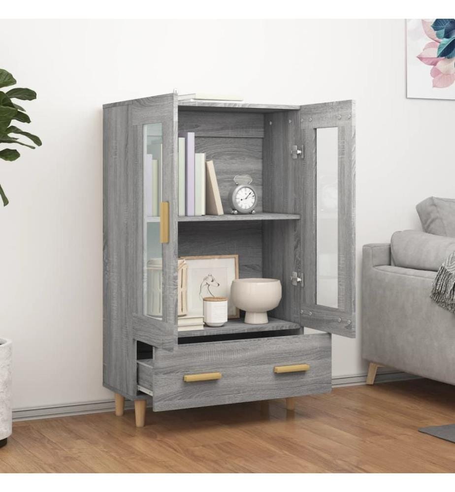 Highboard Grau Sonoma 70x31x115 cm Holzwerkstoff