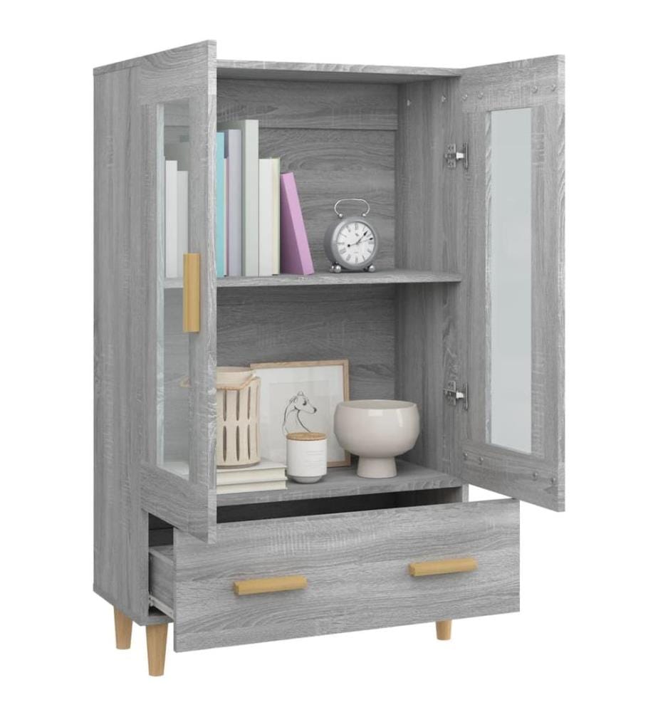 Highboard Grau Sonoma 70x31x115 cm Holzwerkstoff