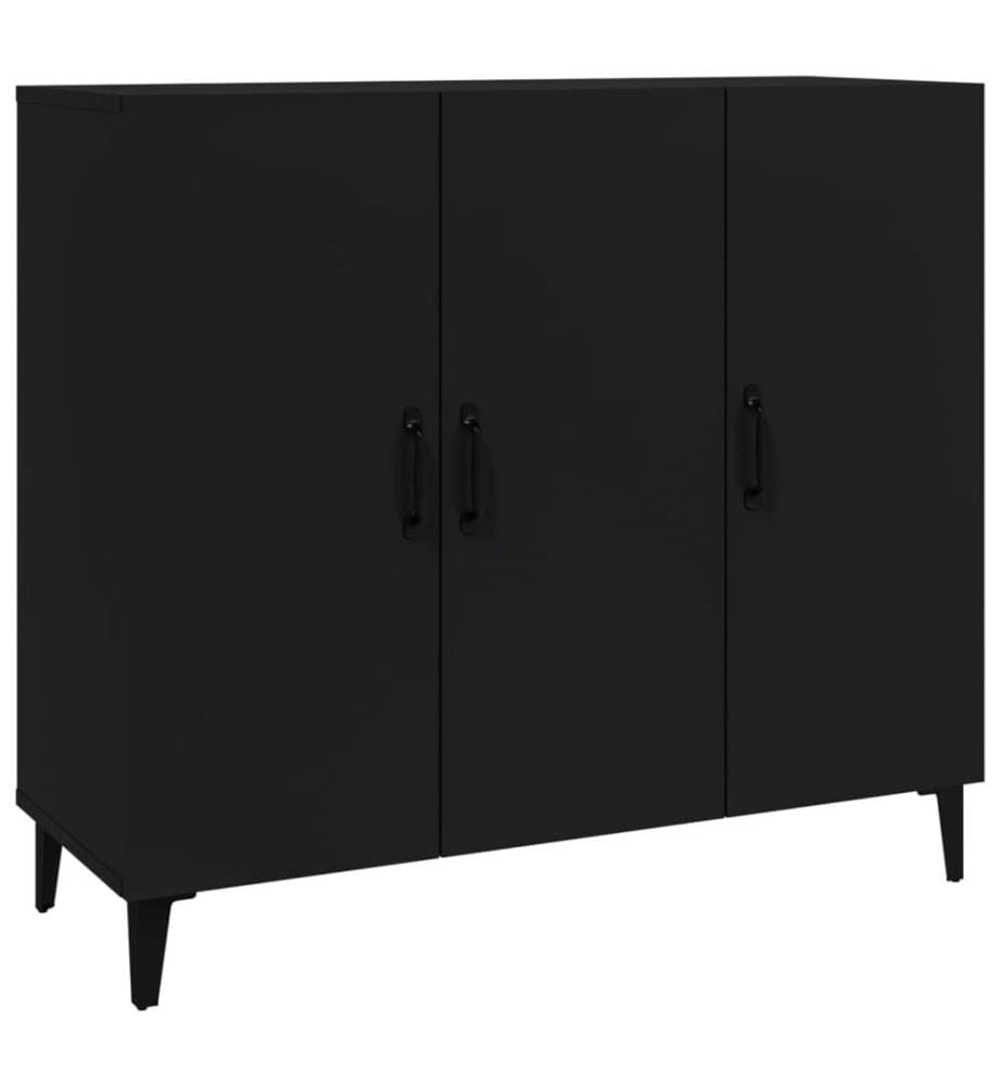 Sideboard Schwarz 90x34x80 cm Holzwerkstoff