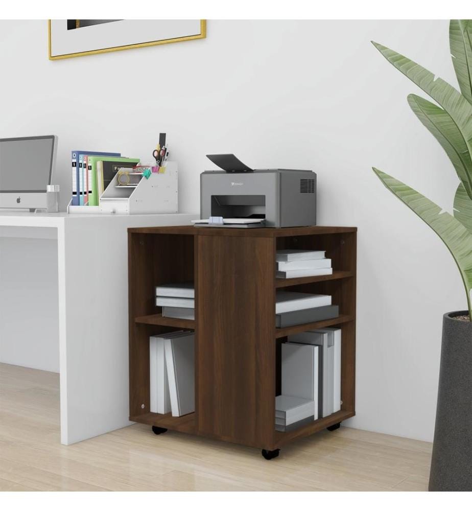 Rollschrank Braun Eichen-Optik 60x53x72 cm Holzwerkstoff