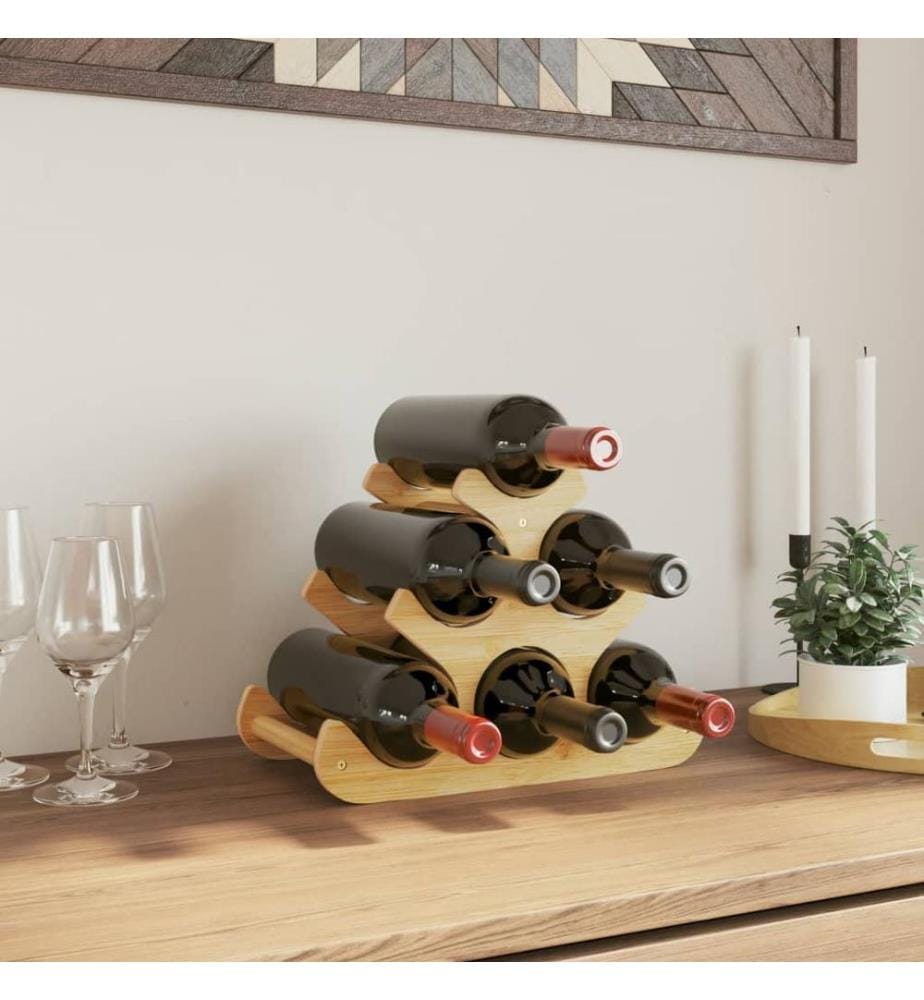 Weinregal für 6 Flaschen 35x18x25,5 cm Bambus