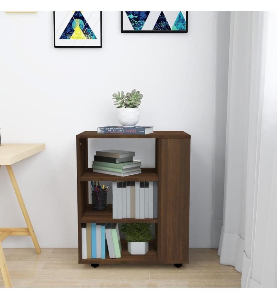 Rollschrank Braun Eichen-Optik 60x35x75 cm Holzwerkstoff