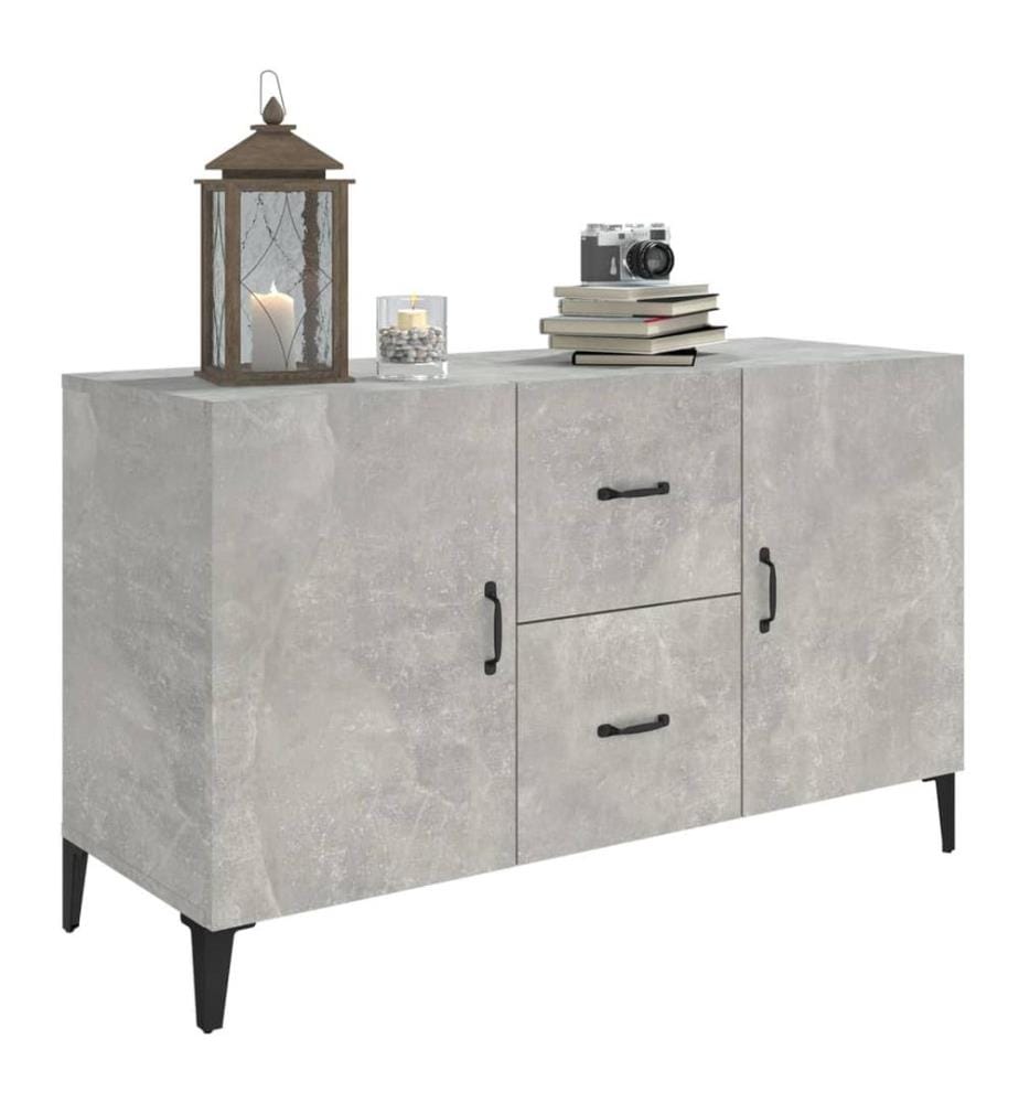 Sideboard Betongrau 100x36x60 cm Holzwerkstoff