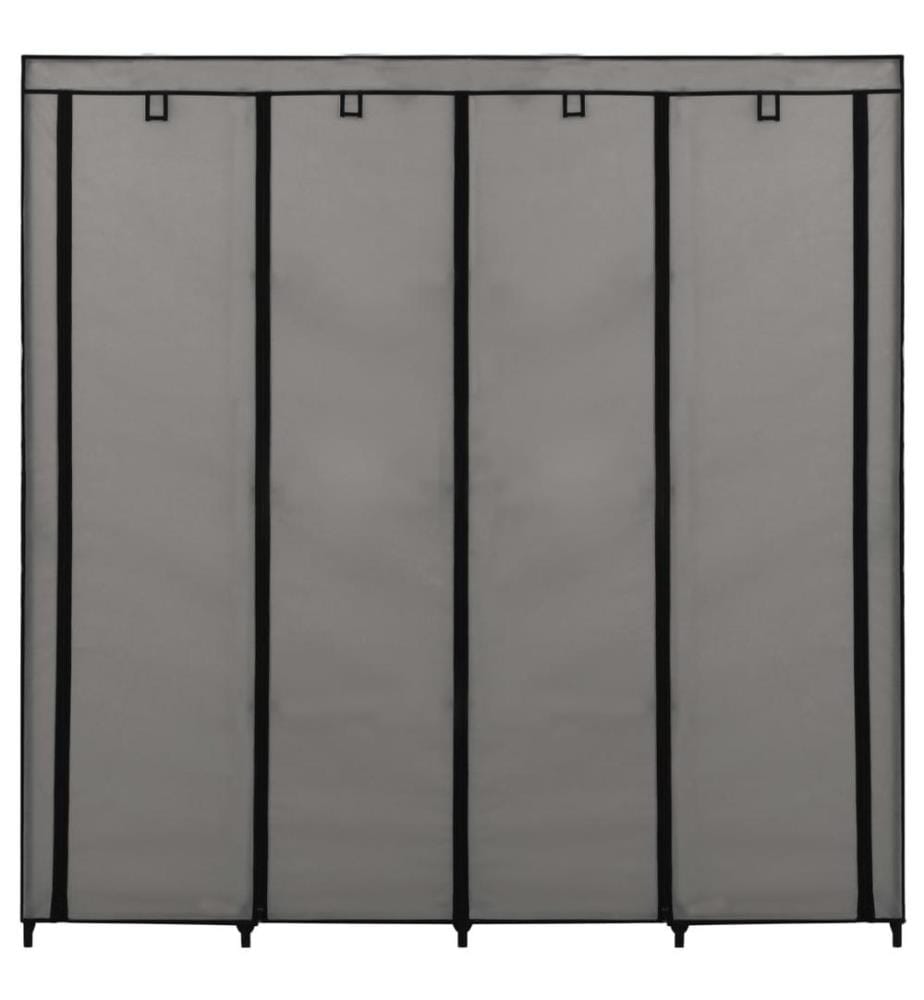 Kleiderschrank mit 4 Fächern Grau 175 x 45 x 170 cm