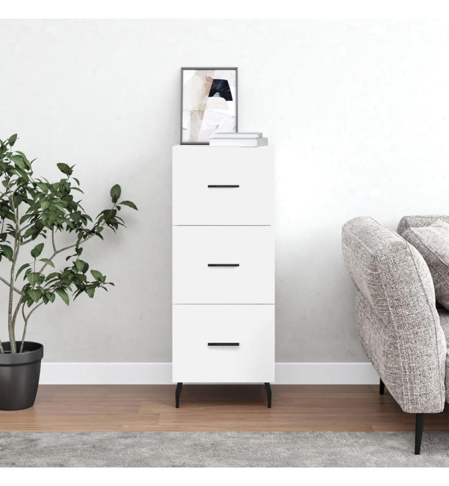 Sideboard Weiss 34,5x34x90 cm Holzwerkstoff