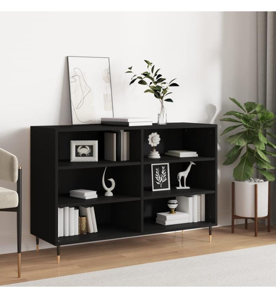 Sideboard Schwarz 103,5x35x70 cm Holzwerkstoff