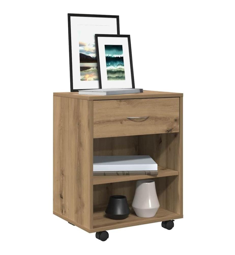 Rollcontainer Artisan-Eiche 46x36x59 cm Holzwerkstoff