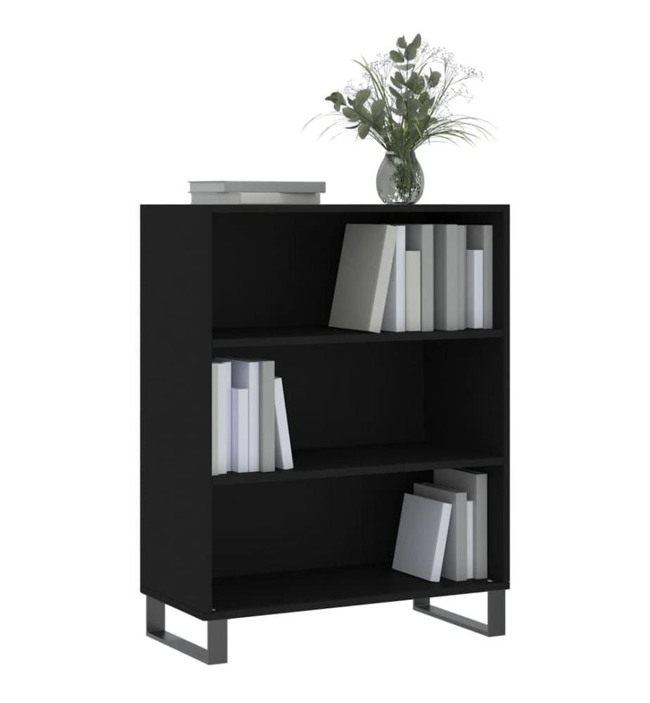 Regalschrank Schwarz 69,5x32,5x90 cm Holzwerkstoff
