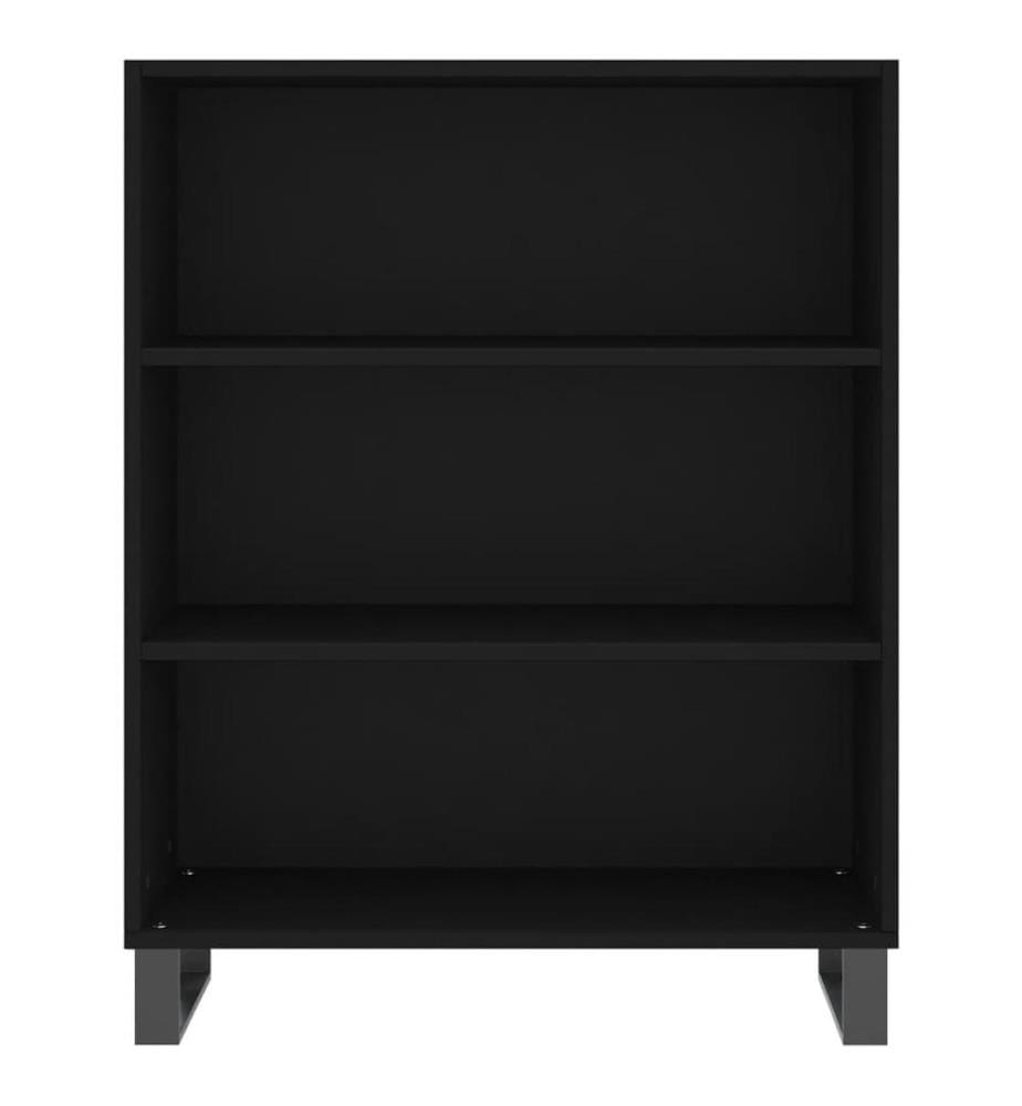 Regalschrank Schwarz 69,5x32,5x90 cm Holzwerkstoff